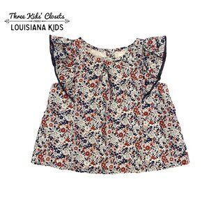 Baby Gap 6-12m Floral Ruffle Blouse Top